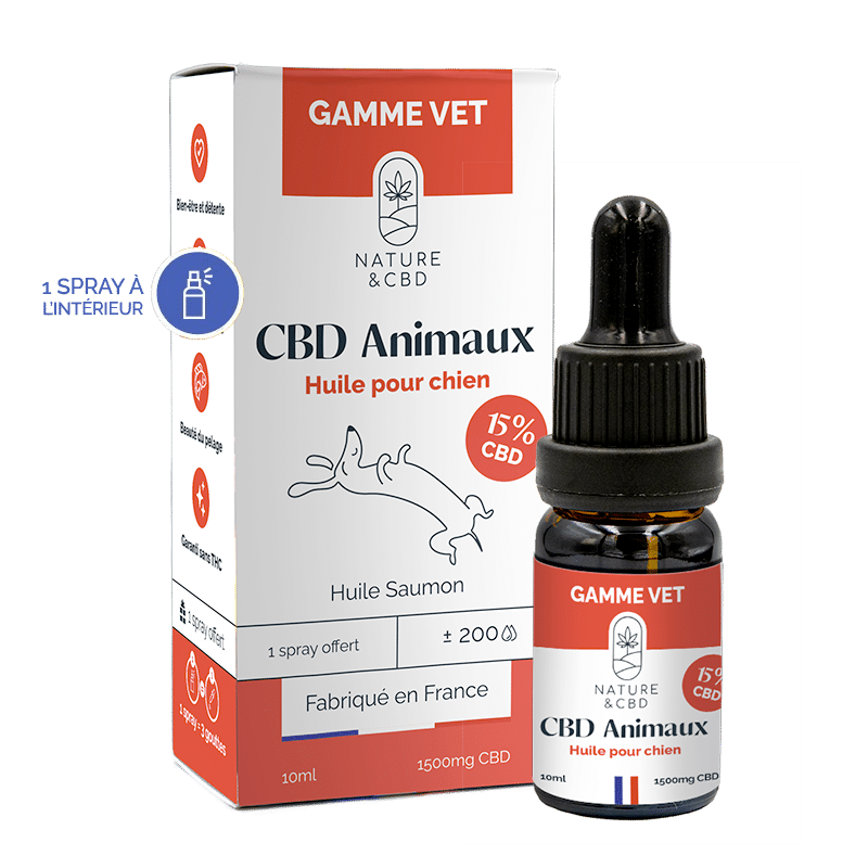 Huile CBD 15% pour chien